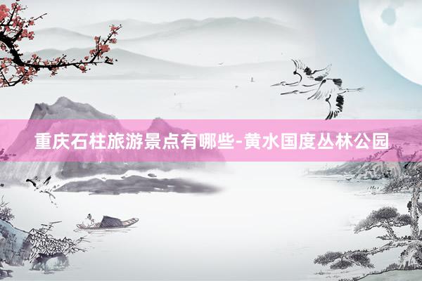 重庆石柱旅游景点有哪些-黄水国度丛林公园