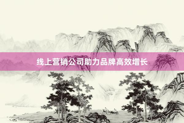 线上营销公司助力品牌高效增长