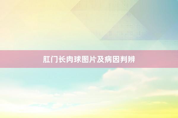 肛门长肉球图片及病因判辨